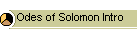 Odes of Solomon Intro