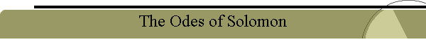 The Odes of Solomon