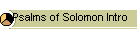 Psalms of Solomon Intro