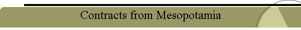 Contracts from Mesopotamia